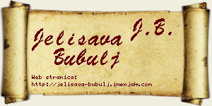 Jelisava Bubulj vizit kartica